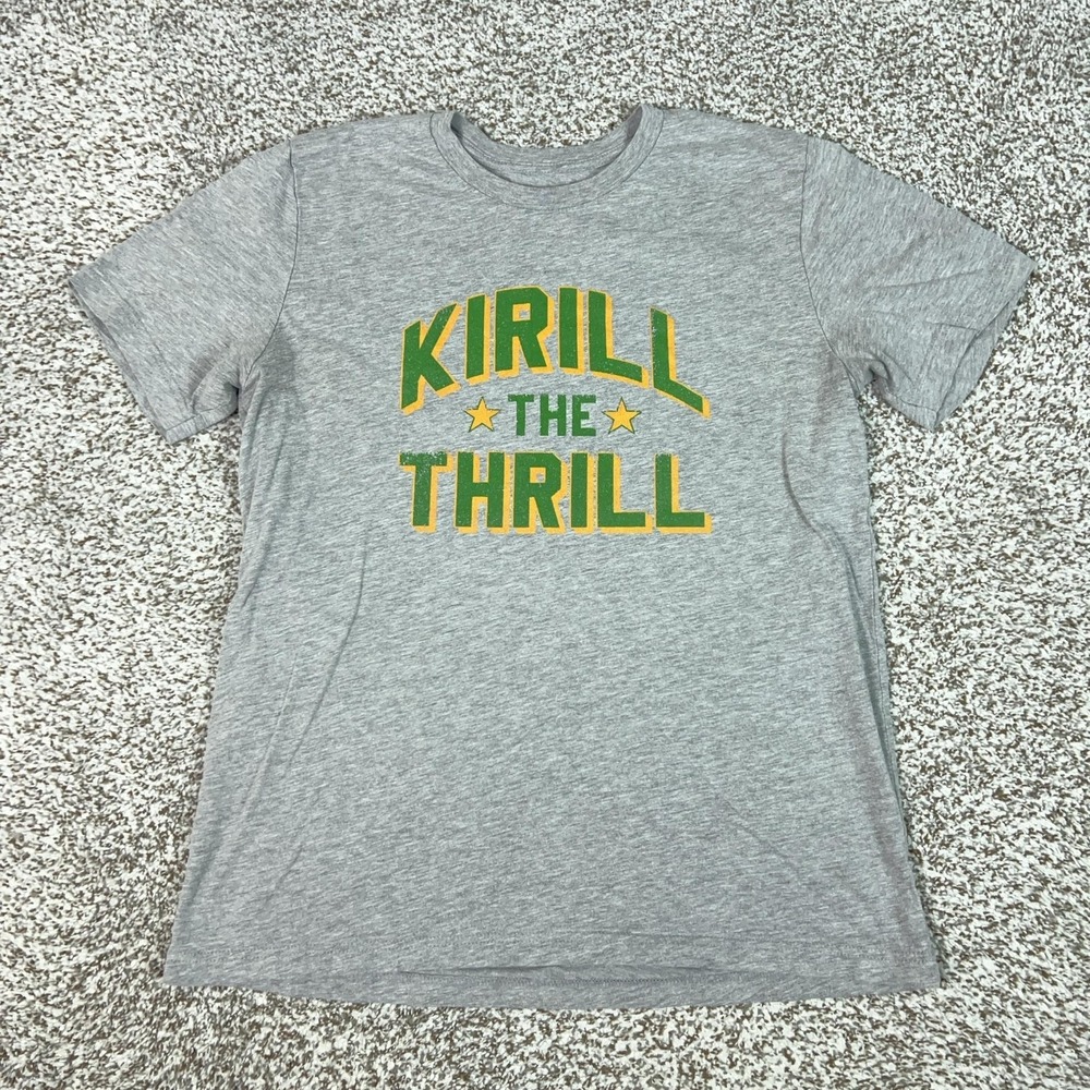 Kirill‎ The Thrill Shirt Mens Medium Gray Hockey NHL Barstool Tee Minnesota Wild